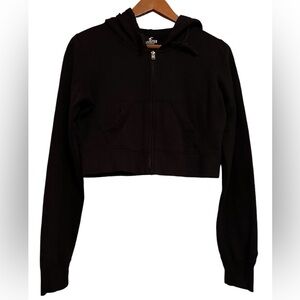 Hollister Black Cropped Hoodie